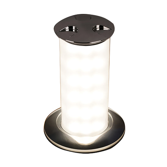 Quick Secret 6W Retractable Lamp w/Automatic Switch IP66 Mirrored Chrome Finish - Warm White LED [FASP1572X12CD00]
