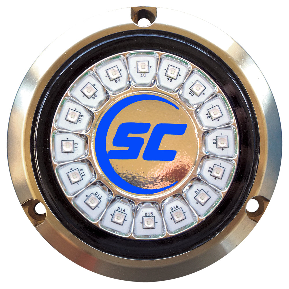 Shadow-Caster Ultra Blue Single Color Underwater Light - 16 LEDs - Bronze [SCR-16-UB-BZ-10]