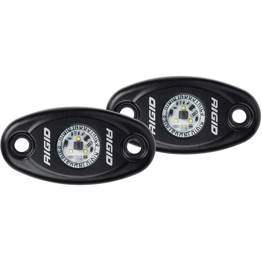 RIGID Industries A-Series Black High Power LED Light - Pair - Warm White [482073]