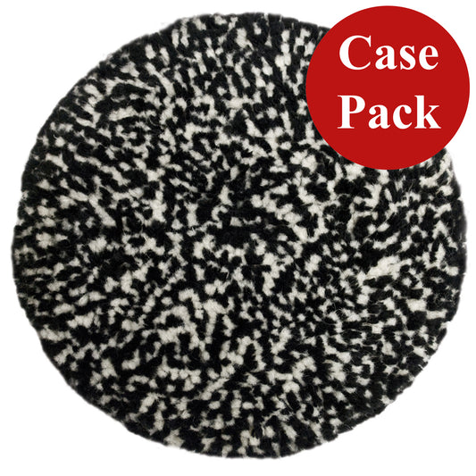 Presta Wool Compounding Pad - Black  White Heavy Cut - *Case of 12* [890146CASE]