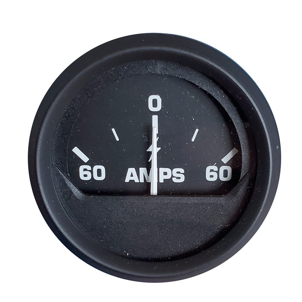 Faria Euro Black 2" Ammeter Gauge (60-0-60 AMP) [12822]