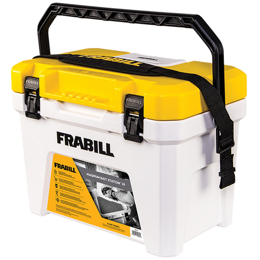 Frabill Aqua Life Bait Box Aerated Live Bait Box White & Yellow Model 14042