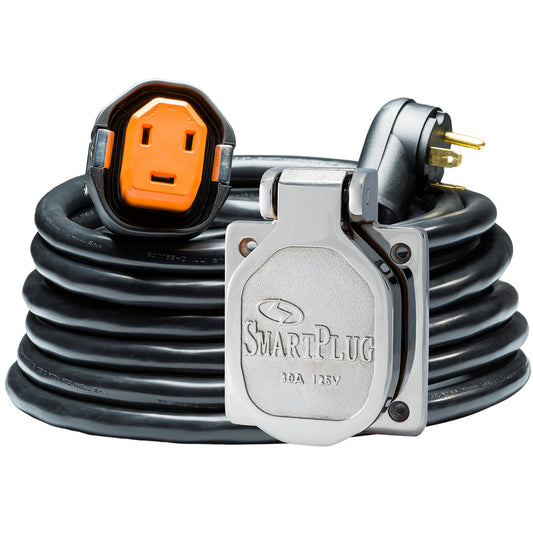 SmartPlug RV Kit 30 AMP Dual Configuration Cordset  Stainless Steel Inlet Combo - 30 [R30303BM30NT]