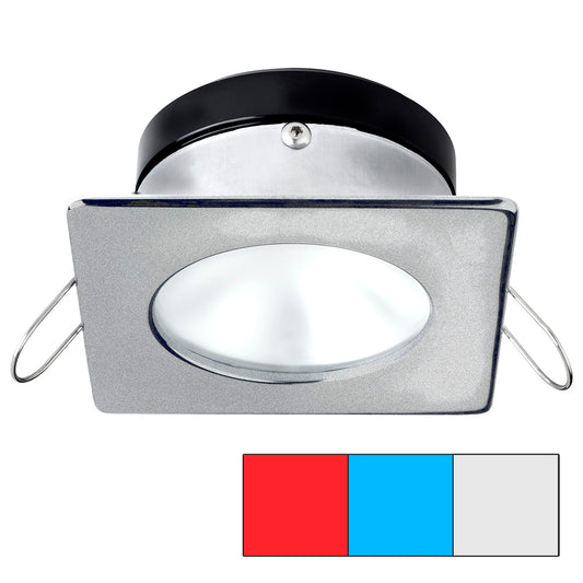 i2Systems Apeiron A1120 Spring Mount Light - Square/Round - Red, Cool White  Blue - Brushed Nickel [A1120Z-42HAE]