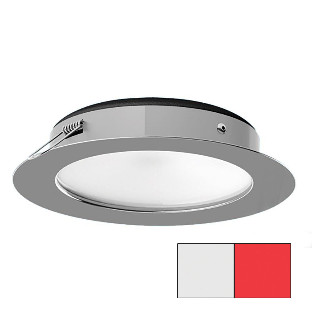 i2Systems Apeiron Pro XL A526 - 6W Spring Mount Light - Cool White/Red - Polished Chrome Finish [A526-11AAG-H]