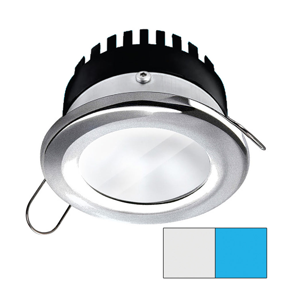 i2Systems Apeiron PRO A506 - 6W Spring Mount Light - Round - Cool White  Blue - Brushed Nickel Finish [A506-41AAG-E]