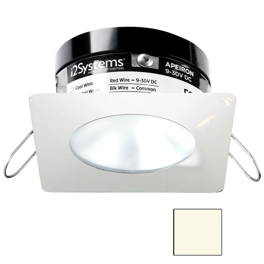 i2Systems Apeiron PRO A503 - 3W Spring Mount Light - Square/Round - Neutral White - White Finish [A503-32BBD]