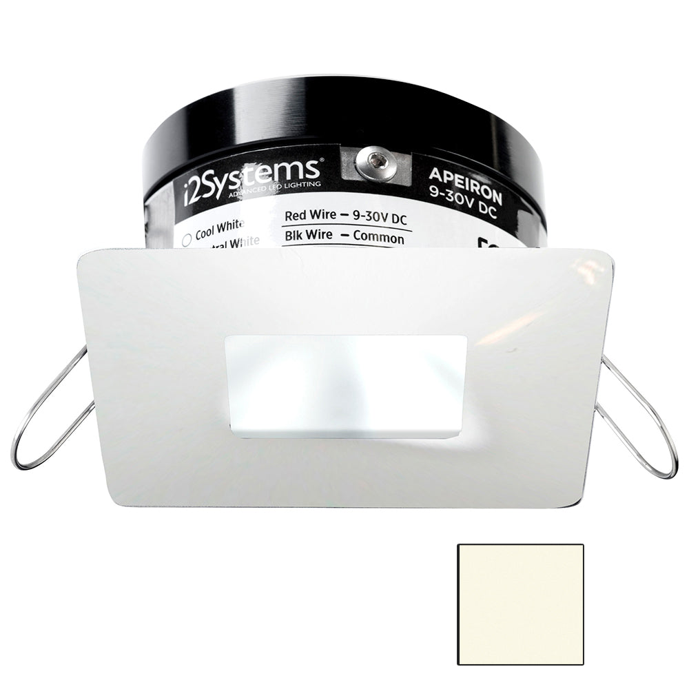 i2Systems Apeiron PRO A503 - 3W Spring Mount Light - Square/Square - Neutral White - White Finish [A503-34BBR]