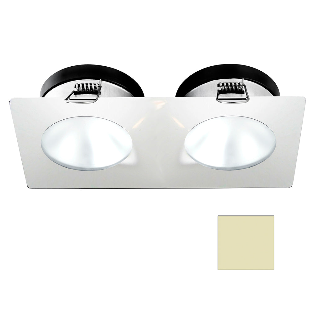 i2Systems Apeiron A1110Z - 4.5W Spring Mount Light - Double Round - Warm White - White Finish [A1110Z-35CAB]