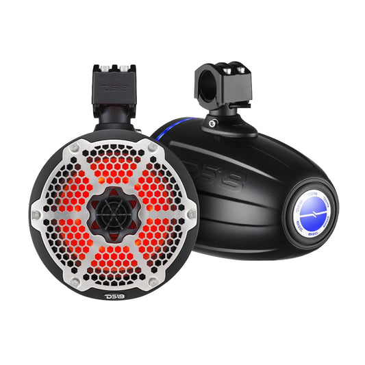 DS18 Hydro 6.5" Neodymium Wakeboard Speakers w/1" Driver and RGB LED Lights - 450W - Black [NXL-X6TPNEO/BK]