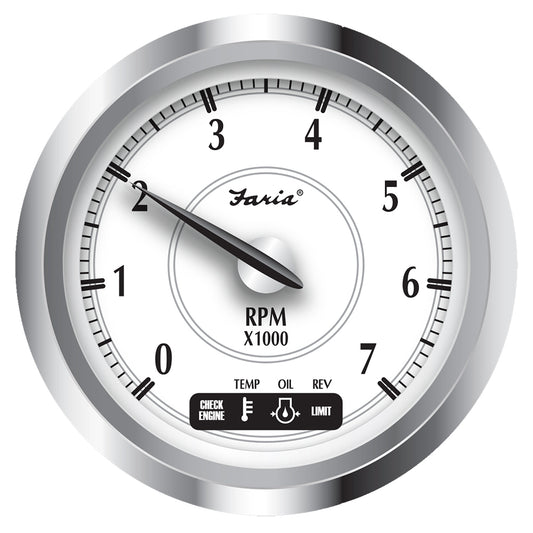 Faria Newport SS 4" Tachometer w/System Check Indicator f/Suzuki Gas Outboard - 0 to 7000 RPM [45001]