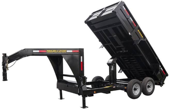 Pequea Dump Trailers 10,000 lbs GVWR (Gooseneck) | 12' and 14' Bed Lengths | Heavy-Duty Equipment Trailer