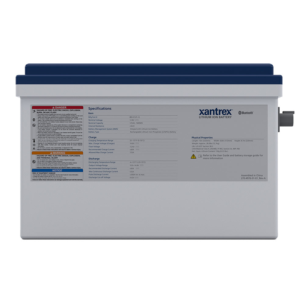 Xantrex LiFePO4 Battery 125Ah 12VDC | Mobile & Marine Power