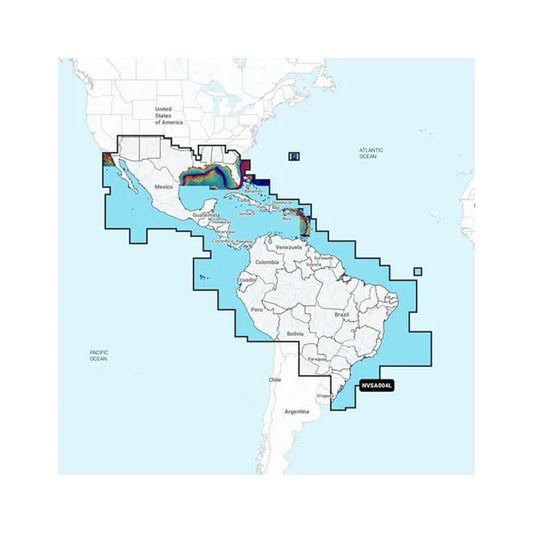 Garmin Navionics Vision+ NVSA004L -Mexico, the Caribbean to Brazil - Inland  Coastal Marine Charts [010-C1285-00]