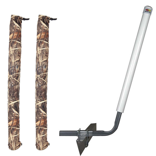 C.E. Smith Angled Post Guide-On - 40" - White w/FREE Camo Wet Lands 36" Guide-On Cover [27627-902]