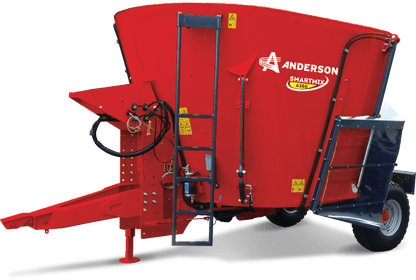 ANDERSON VERTICAL MIXER SINGLE AUGER with RIGHT SIDE TRAP DISCHARGE For Tractor