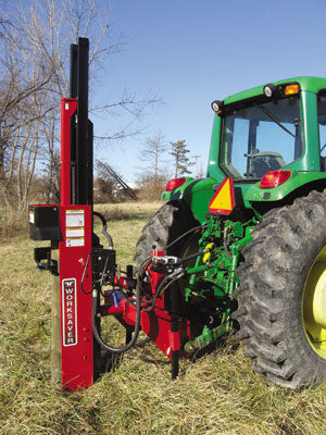 Worksaver | Center Mount Post Driver | Model HPD-16 Series | Post Size Up to 11" x 10' | Manual & Hydraulic | Horsepower 45-65 HP | For Tractors