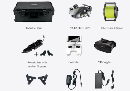 fifish vr goggles Qysea FIFISH V6 Expert Underwater Drone Robot Bundle