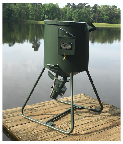 Outback Wildlife Fish Feeder | Share-Kropper | 175 lb Feed Capacity | For Fish & Wildlife