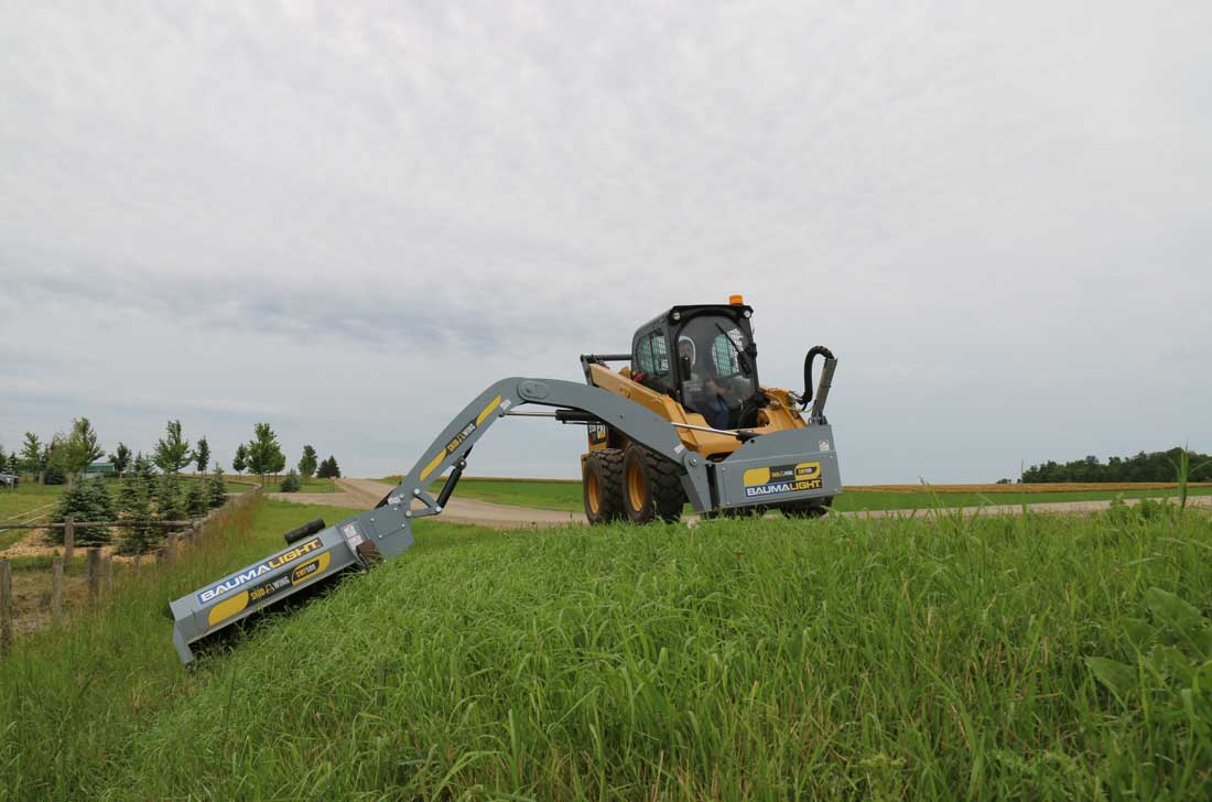 BAUMALIGHT BOOM MOWER ROTARY HEAD - FLAIL MOWER HEAD For Skid Steer