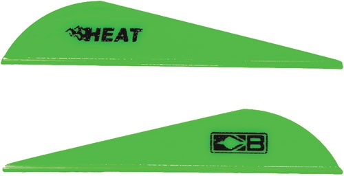 Bohning Heat Vane 2.5" - Solid Neon Green 36pk