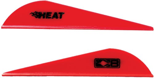 Bohning Heat Vane 2.5" - Solid Red 36pk