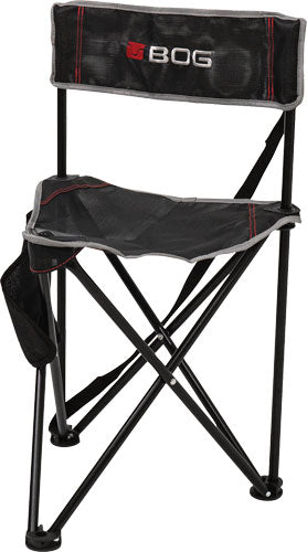 Bog Ground Blind Tripod Chair - Black/grey W/carry Strap
