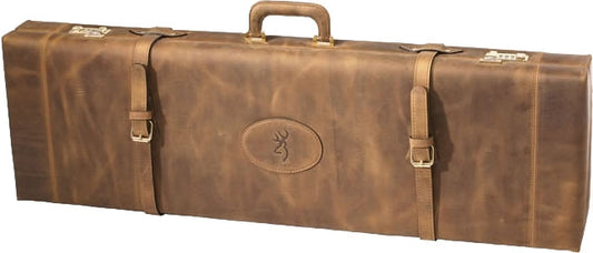Browning Luggage Case O/u To - 34" Bbl Distressed Leather Brn