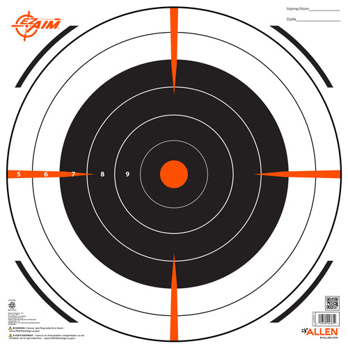 Allen Ez Aim Bullseye Target - 12-pk 12"x12"