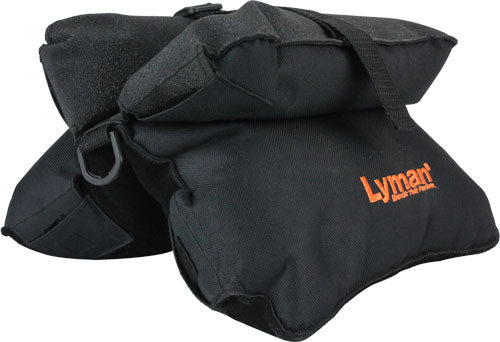 Lyman Match Bench Shooting Bag - Filled Black Nylon/suede