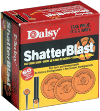 Daisy Shatterblast Targets  2" - 60pk Non-toxic Biodergradable