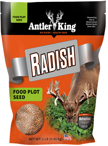 Antler King® | Radish 1 lb Bag | Annual Food Plot Seed | For 1/10 Acre