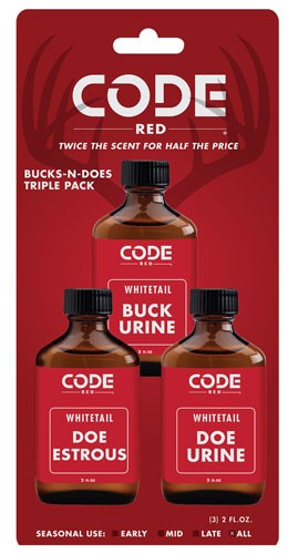 Code Red Deer Lure Bucks-n- - Does Triple Pack 2fl Oz/ea