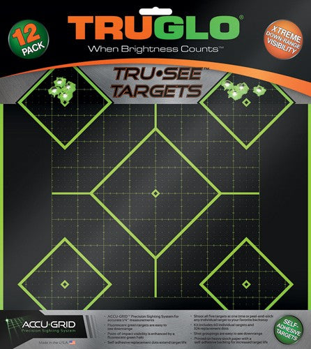 Truglo Tru-see Reactive Target - 5 Daimond 12-pack