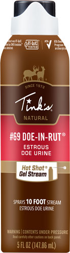 Tinks Deer Lure #69 Doe-in-rut - Hot Shot Gel 5oz. Aerosol
