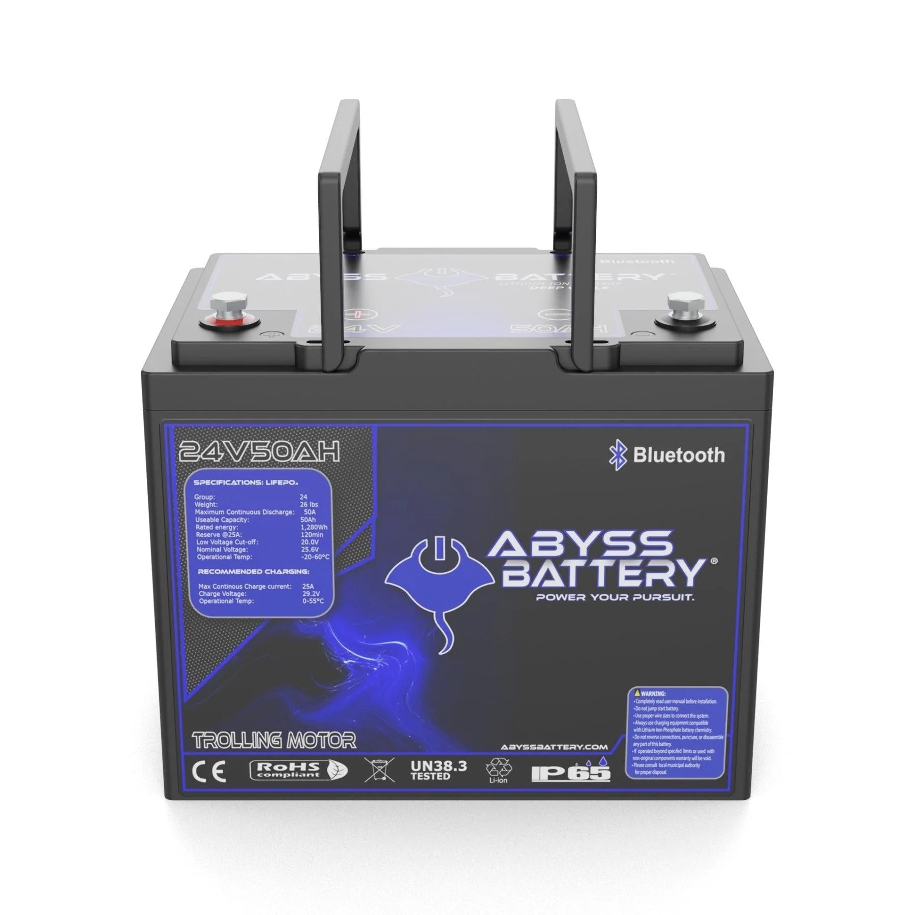 AIMS LITHIUM BATTERY 12V 50Ah LiFePO4 with BLUETOOTH MONITORING