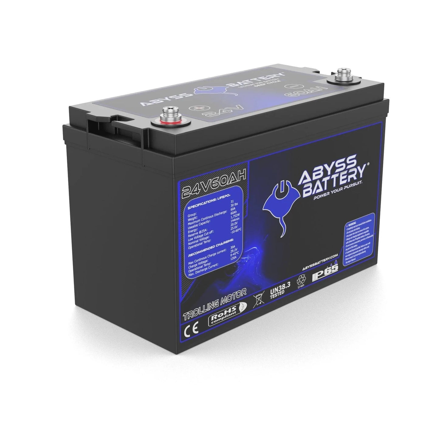 Abyss® 24V 60Ah Lithium Trolling Motor Battery