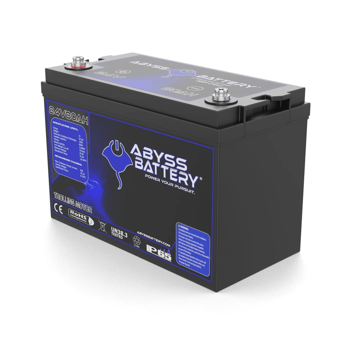 Abyss® 24V 80Ah Lithium Trolling Motor Battery