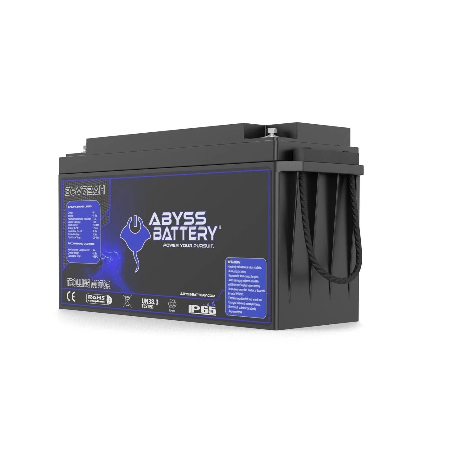 Abyss® 36V 72Ah Lithium Trolling Motor Battery