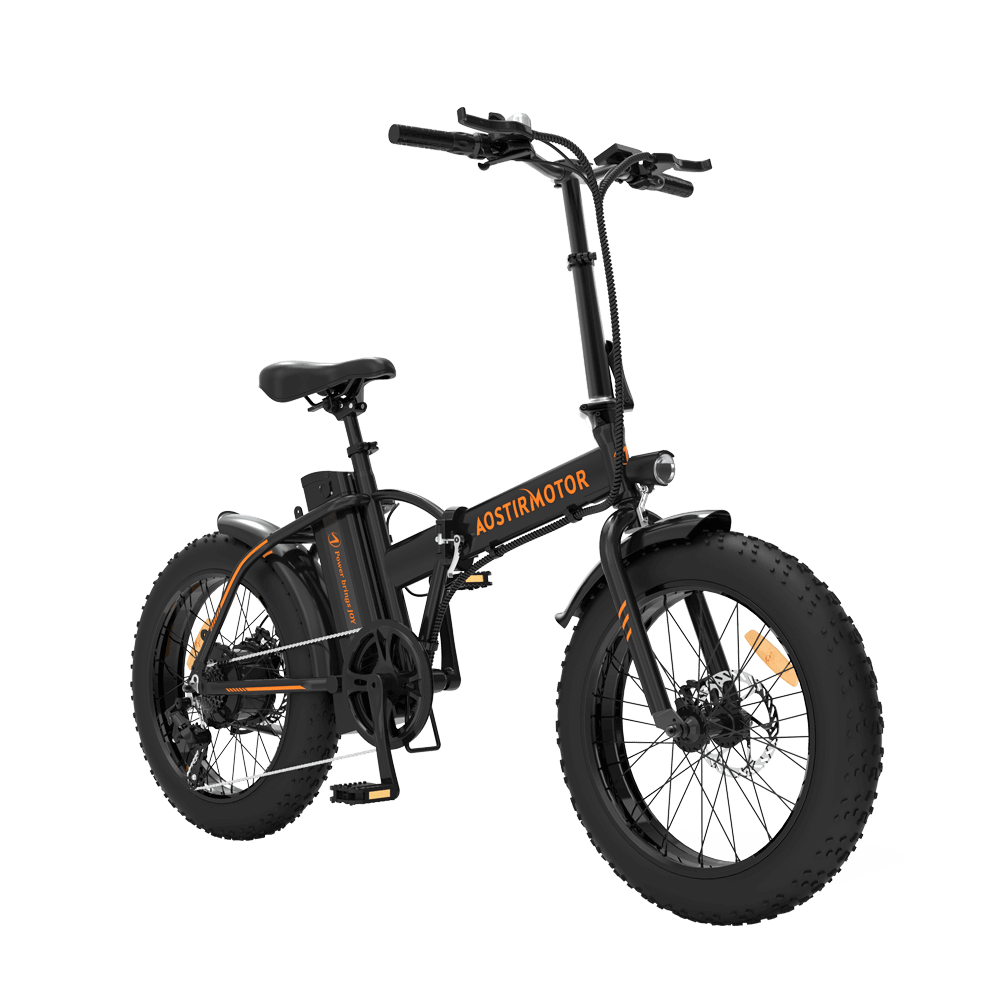 Aostirmotor Fat Tire Folding Electric Bike A20 | 500w Rear Hub Motor | 36V 13Ah Battery