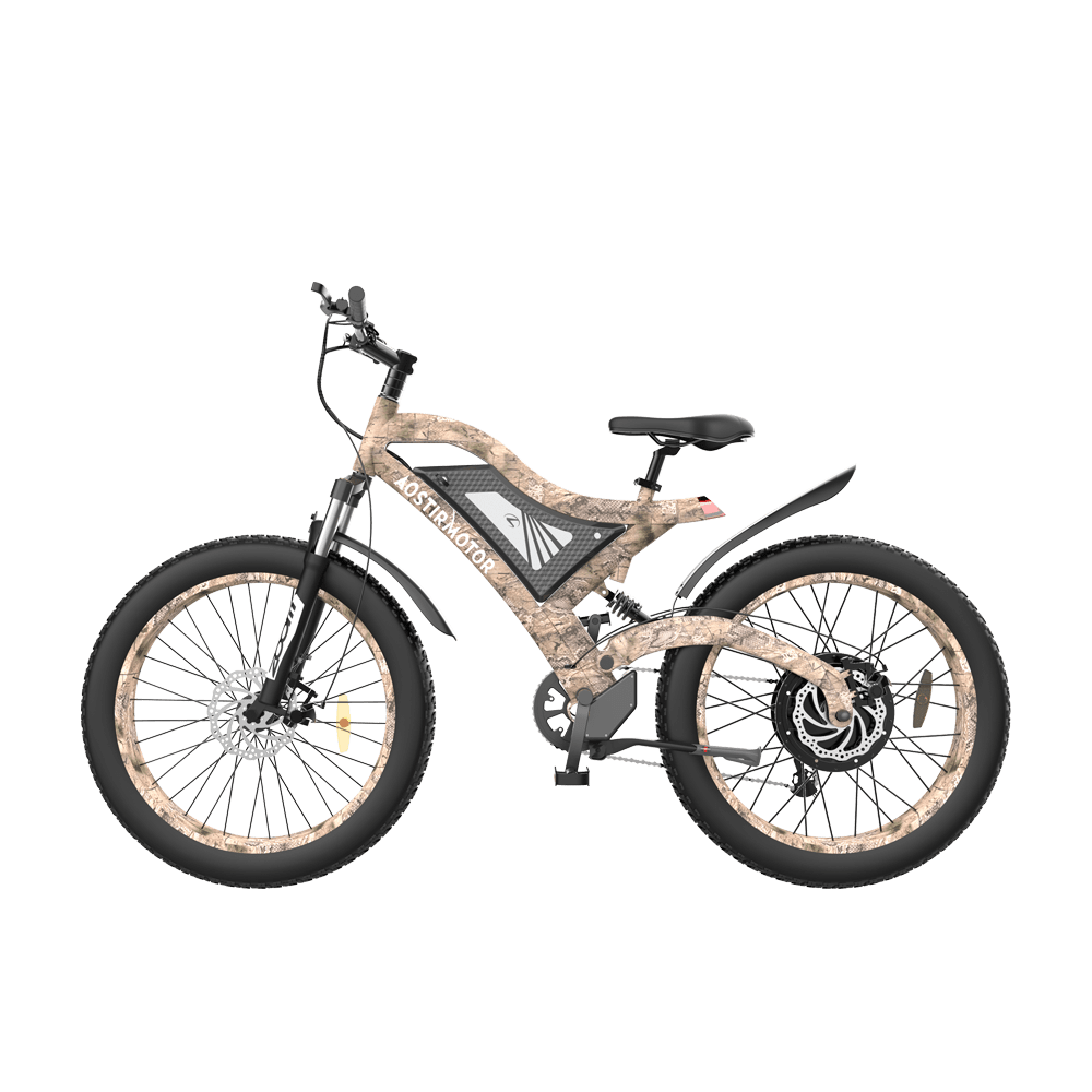 AOSTIRMOTOR SnakeSkin Grain Mountain EBike S18 -1500W | 48V 15Ah Battery