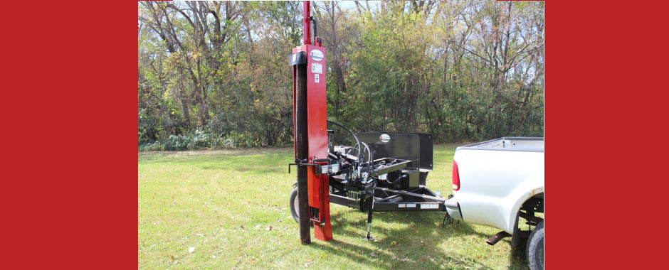 Shaver Post Driver Trailer Mounted | Model UTD-G3-10SD| 8 3/4" Post Attachment Size | For Tractor