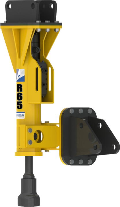 ARROWHEAD ROCKDRILL POST DRIVER with 2 MOUNTS AND HOSES 1560LBS-18,700LBS (4GPM-26GPM) 8" POST For Excavator