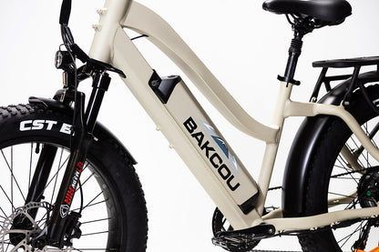 Bakcou E Bikes Flatlander Step-Through (ST) 24" Tires Full Suspension Electric Bikes