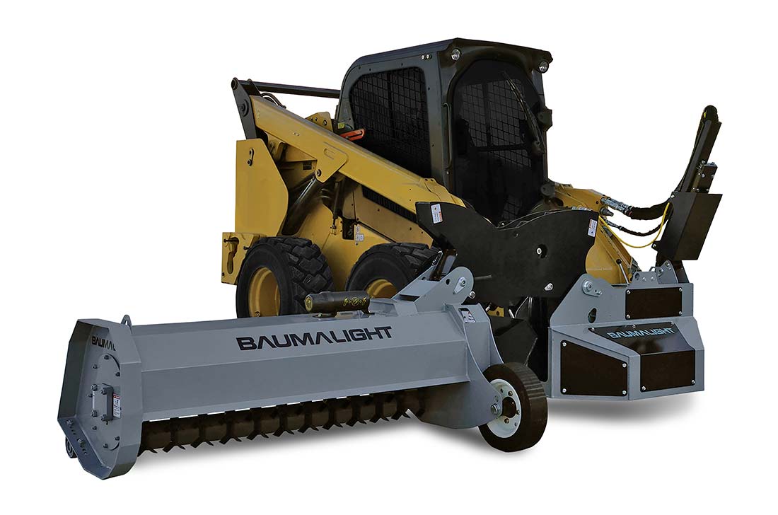 Baumalight Boom Mower Rotary Head-Flail Mower Head | Model SWA/SWF Series | 6'-14' Reach | 42" / 48" / 60" Rotary Head | For Skid Steer