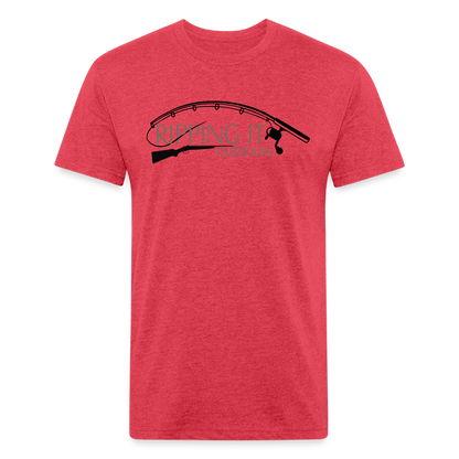 Fitted Cotton/Poly T-Shirt by Next Level - heather red