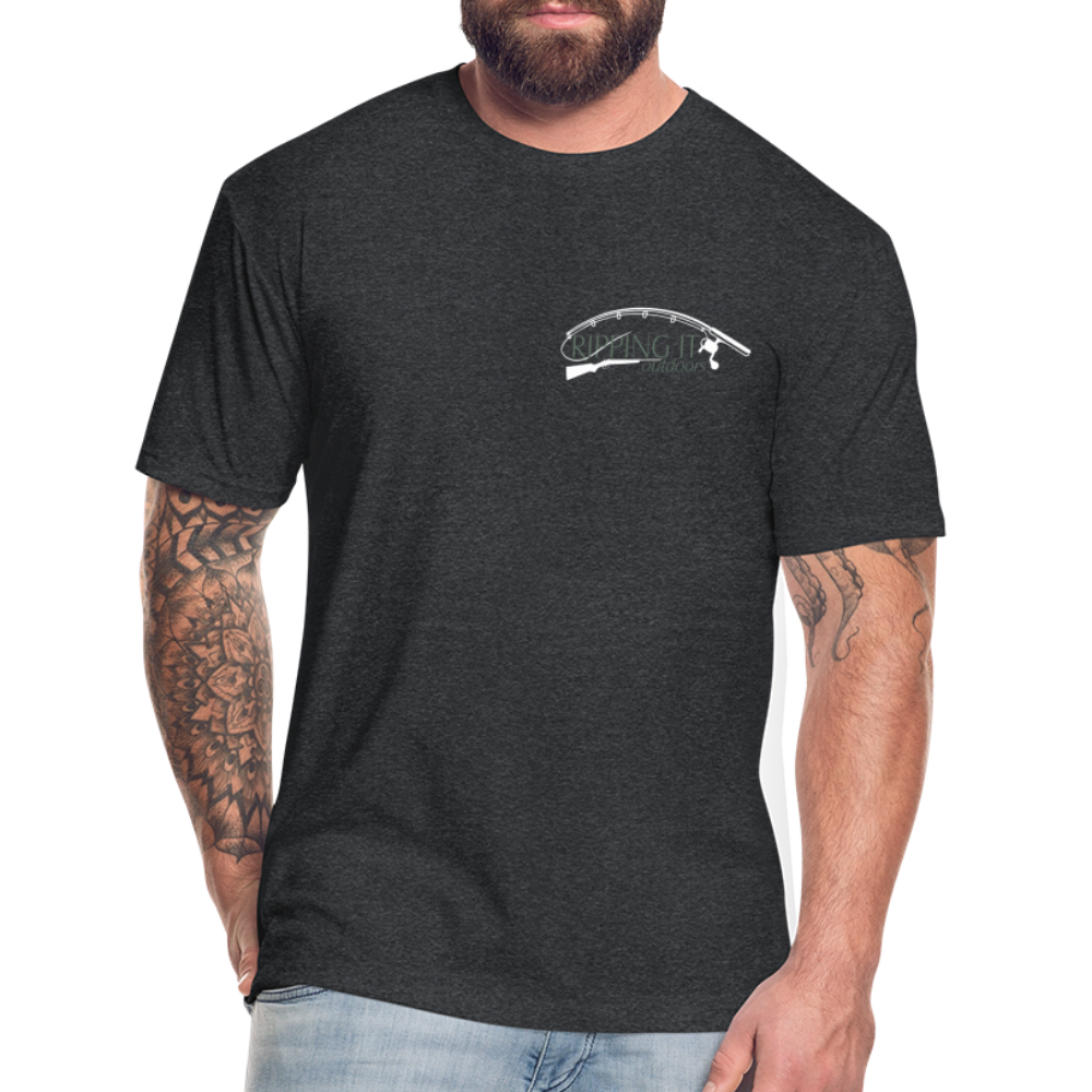 Fitted Cotton/Poly T-Shirt by Next Level - heather black