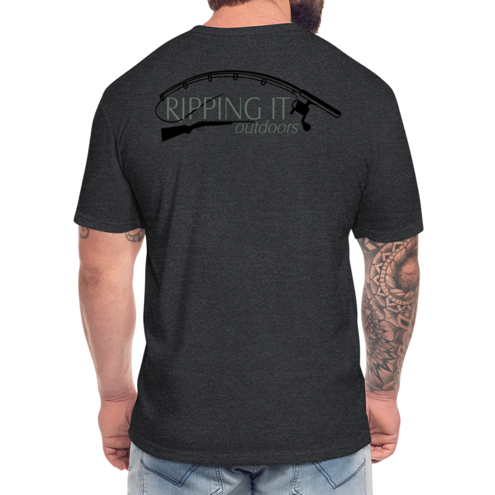 Fitted Cotton/Poly T-Shirt by Next Level - heather black