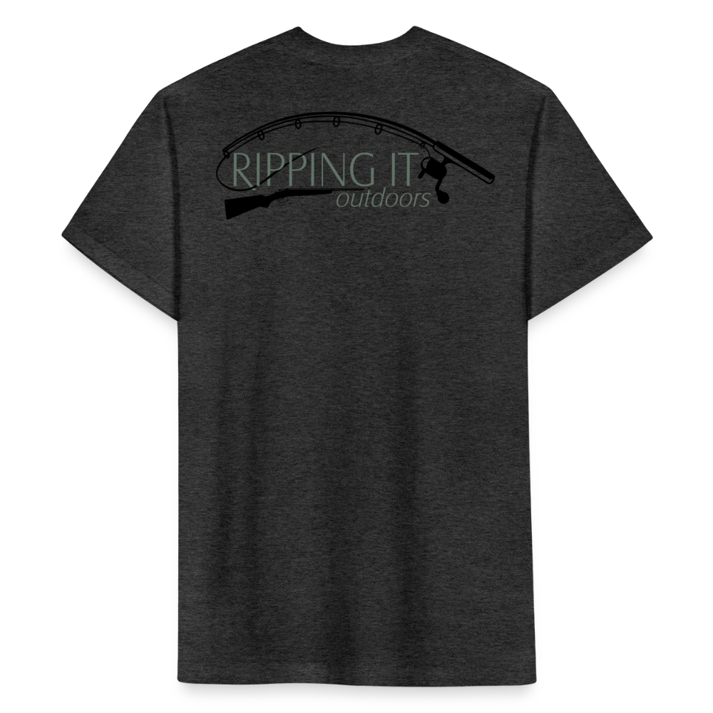 Fitted Cotton/Poly T-Shirt by Next Level - heather black
