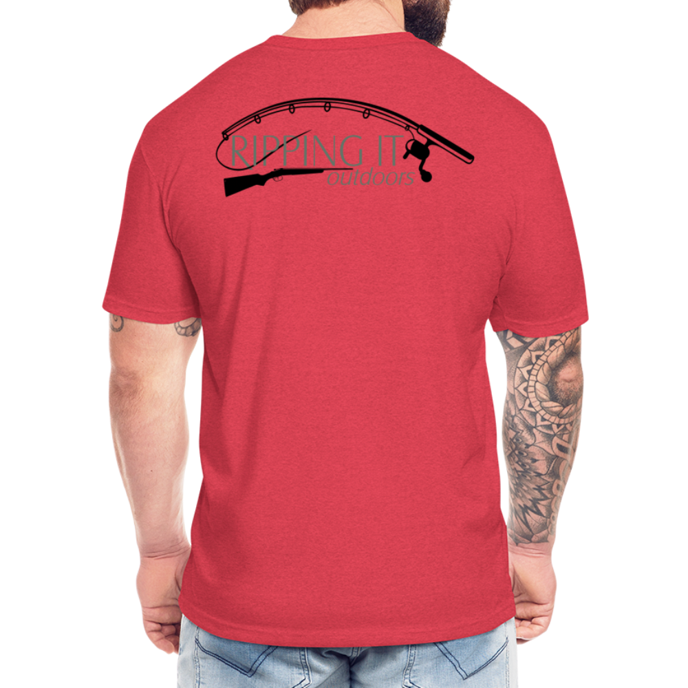 Fitted Cotton/Poly T-Shirt by Next Level - heather red